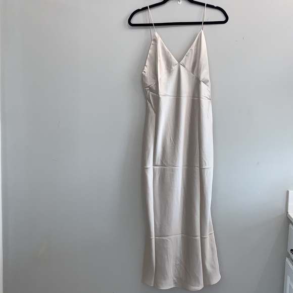 BOA SATIN SLIP MIDI DRESS - Picture 6 of 11